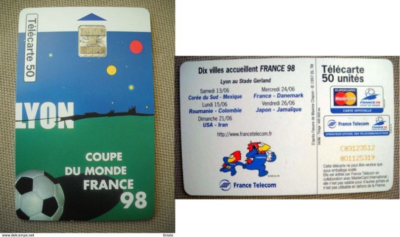 telecarte 50 france 98 lyon C83123512801125819