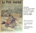 affiche accident cheval petit journal mai 1900