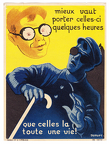 affiche sec 1955 lunettes conduite