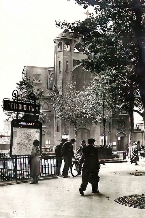 entree station ABBESSES en 1950 471160227 580031974641282 4293153426044371375 n