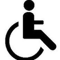 Logo Handicap fauteuil noir