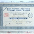 action voies ferrees et reseaux electriques action 164 et un peu de ses coupons 1929