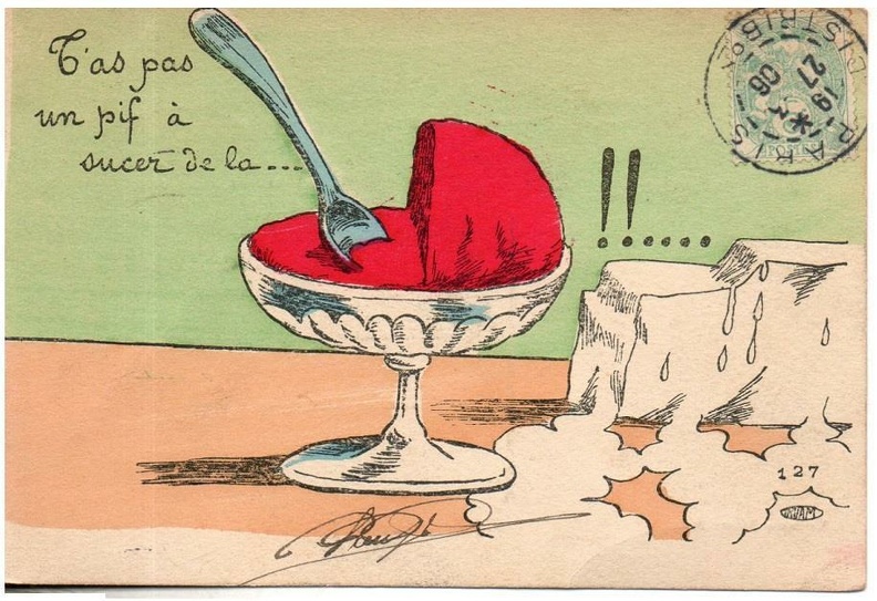 humour 575 001 nez rouge et glace 1908