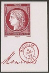 2014 Salon du timbre 4871 Carmin grave coin de feuille du feuillet CERES