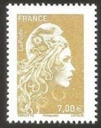 2021 Salon 1 timbre dore 7.00 euro de l affiche Marianne l engagee