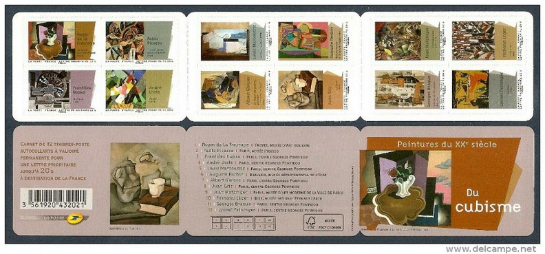 2012 Carnet Adhesif Peinture Le CUBISME NBC699