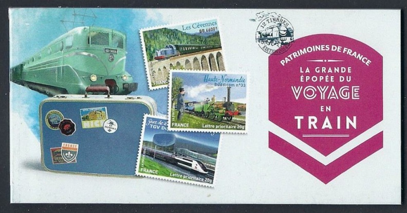 2014 Carnet Adhesif La grande epopee du voyage en train