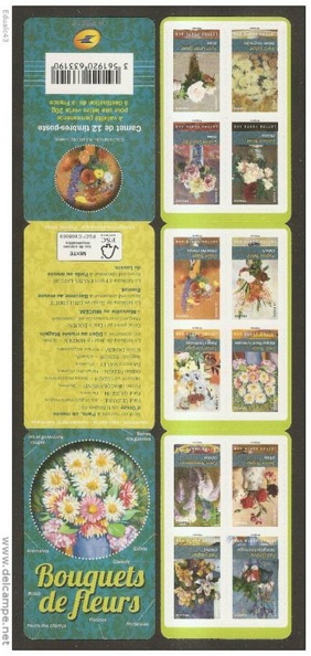 2015 Carnet Adhesif BC 1120 Bouquets de Fleurs