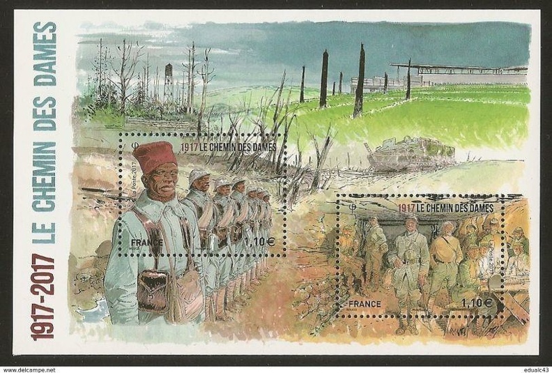 2017 Bloc Feuillet 5138 CHEMIN DES DAMES