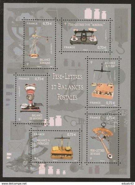 2017 Bloc Feuillet 5191 PESE-LETTRES ET BALANCES POSTALES