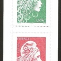 2018 FACE AVANT 2 timbres du Carnet Gomme n1525 A Marianne lengagee
