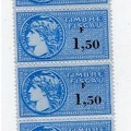 timbre fiscal 150 bleu lot 001