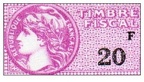 timbre fiscal 20francs 538 001