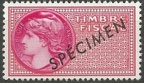 timbre fiscal rouge sans valeur specimen 341 001