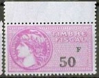 timbre fiscal violet 50fa