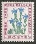 timbre taxe fleurs 010a
