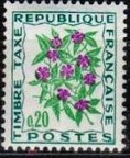 timbre taxe fleurs 020a