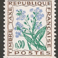 timbre taxe fleurs 030b