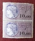 timbres fiscal 10francs 446 001
