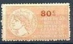 timbres fiscaux diverses valeurs franc 080c