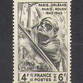 timbre paris orleans paris rouen centenaire 1943