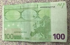 100 euro X09998565743