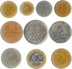 lot pieces francs 10f 10c f