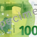 ECB 100 Euro Specimen Reverse with Lagarde signature
