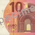 ECB 10 Euro Specimen Front with Draghi signature