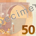 ECB 50 Euro Specimen Reverse with Draghi signature