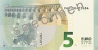 ECB 5 Euro Specimen Reverse with Draghi signature