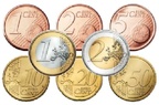 monnaies euro pieces 1cent 2 euro cote pile