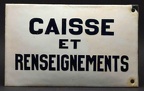 caisse et renseignements emaillee