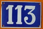 plaque 113 003