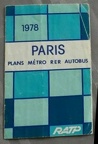 couverture 1978 plans paris metro bd rer bleu
