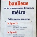affiche fin tarification metro banlieue 11 1982