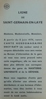 affichette metro express regional ligne saint germain info cartes hebdo 08 06 1974