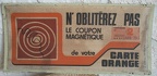 ratp 1975 non obliteration coupon carte orange