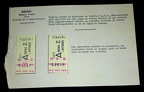 fiche specimen 1949 tickets obliteres bus consignes