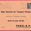 ratp entier postal 1951 b