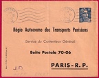 ratp entier postal 1951 b