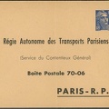 ratp entier postal 1951 c