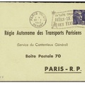 ratp entier postal 1953