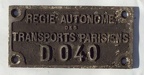 plaque MA D040