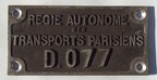 plaque MA D077