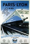 affiche paris lyon automotrice bugatti 1934 2