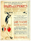paris londres 1901 affiche tarifs