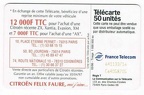 telecarte 50 citroen 641133716C64058705 2