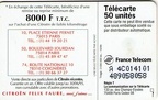 telecarte 50 citroen A 4C014101489058058
