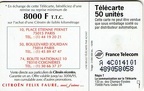 telecarte 50 citroen A 4C014101489058058 2